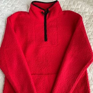 •PINK• Women’s Red Fuzzy Pullover